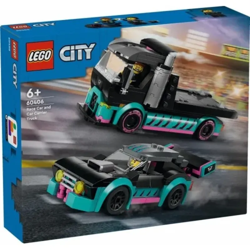 Lego City - Race Car and Car Carrier Truck 60406