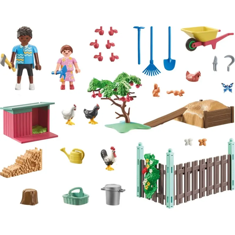 Playmobil City Life - My Life - Κήπος Εξοχικού Σπιτιού Με Κοτέτσι 71510