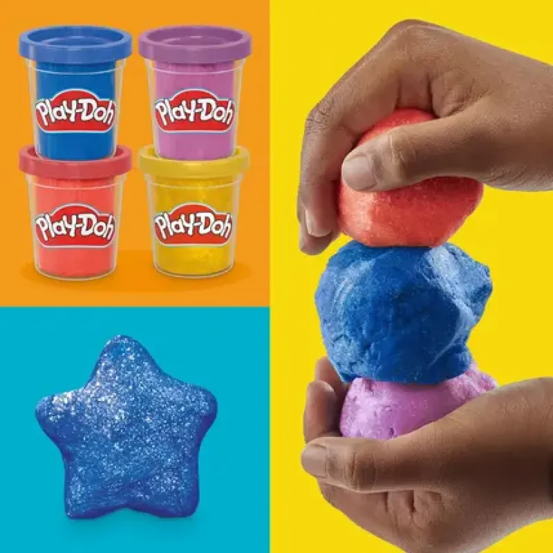Hasbro Play Doh - Metallic Shine Compound 4 χρώματα G1737 (G1727)