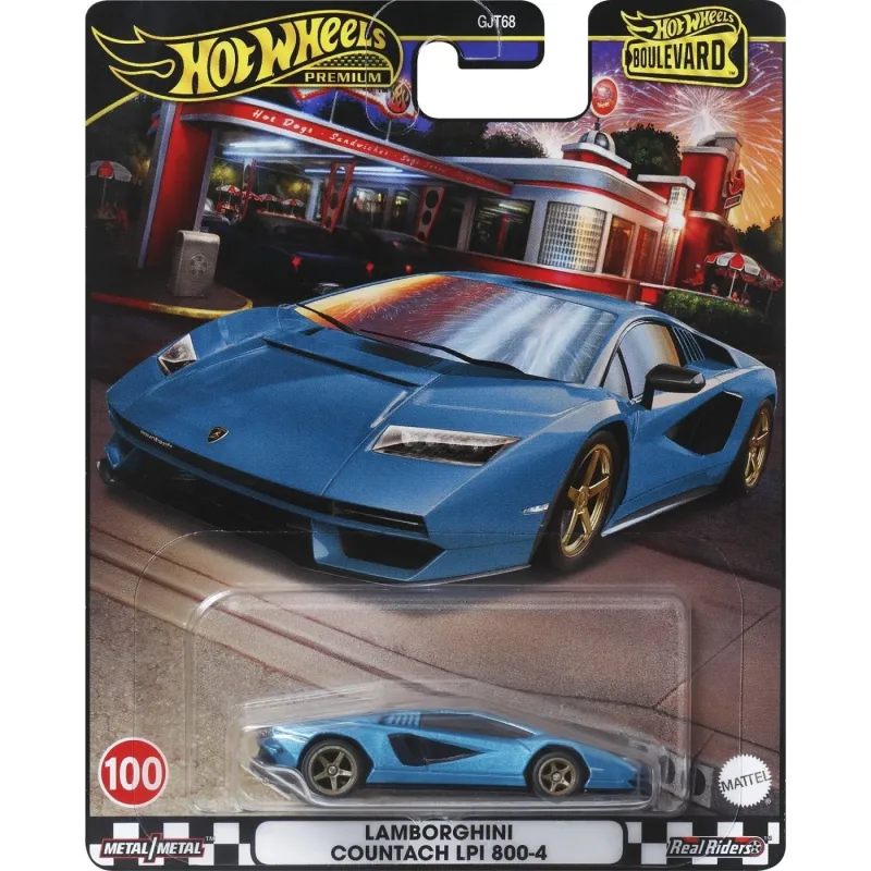 Mattel Hot Wheels - Αυτοκινητάκι Premium Boulevard, Lamborghini Countach LPI 800-4 No100 HRT70 (GJT68)