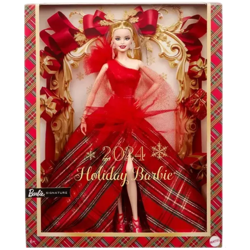 Mattel Barbie - Συλλεκτική Barbie, 2024 Holiday Barbie Fashion Doll HRM61