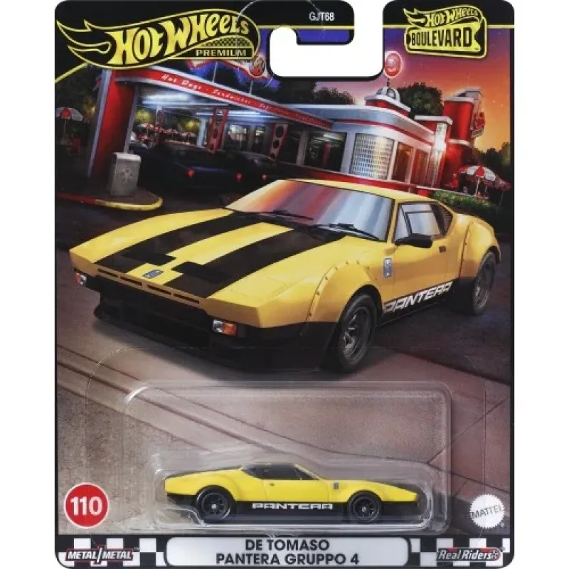 Mattel Hot Wheels - Αυτοκινητάκι Premium Boulevard, De Tomaso Pantera Gruppo 4 No110 HRT75 (GJT68)