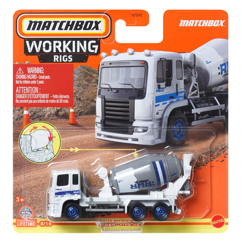 Mattel Matchbox - Working Rigs, Cement King HD (8/16) HVV13 (N3242)