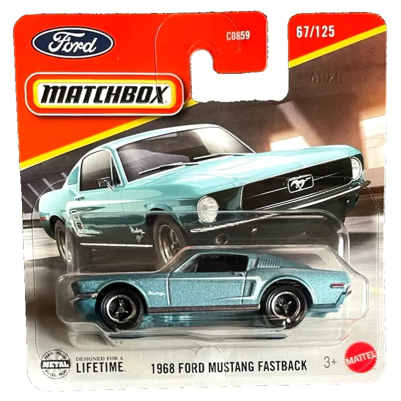 Mattel Matchbox - Αυτοκινητάκι, 1968 Ford Mustang Fastback (67/125) JHN47 (C0859)