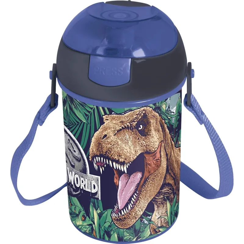 Stor - Παγούρι Πλαστικό Pop Up, Jurassic World 450ml 530-14689