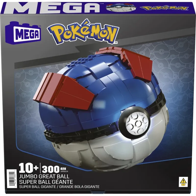 Mattel - Mega Pokemon, Jumbo Great Ball Με Φως HMW04