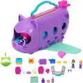 Mattel Polly Pocket Kitty Airways Αεροπλάνο Γατάκι Σετ Για Παιχνίδι Με Κούκλες HWP19