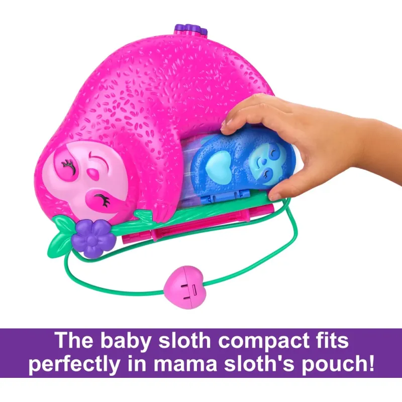 Mattel Polly Pocket - Sloth Family 2-in-1 Purse Compact HRD40 (GKJ63)