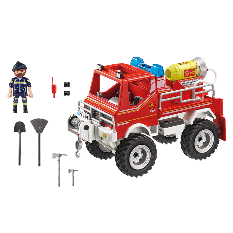 Playmobil City Action - Όχημα Πυροσβεστικής Με Τροχαλία Ρυμούλκησης 9466