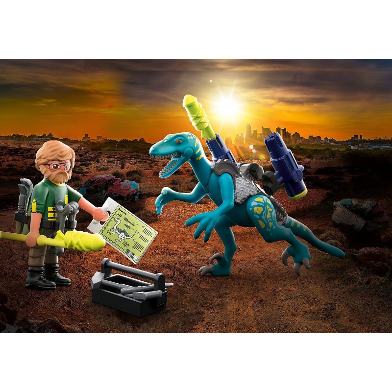 Playmobil Dino Rise - Δεινόνυχος Mε Tον Θείο Rob 70629