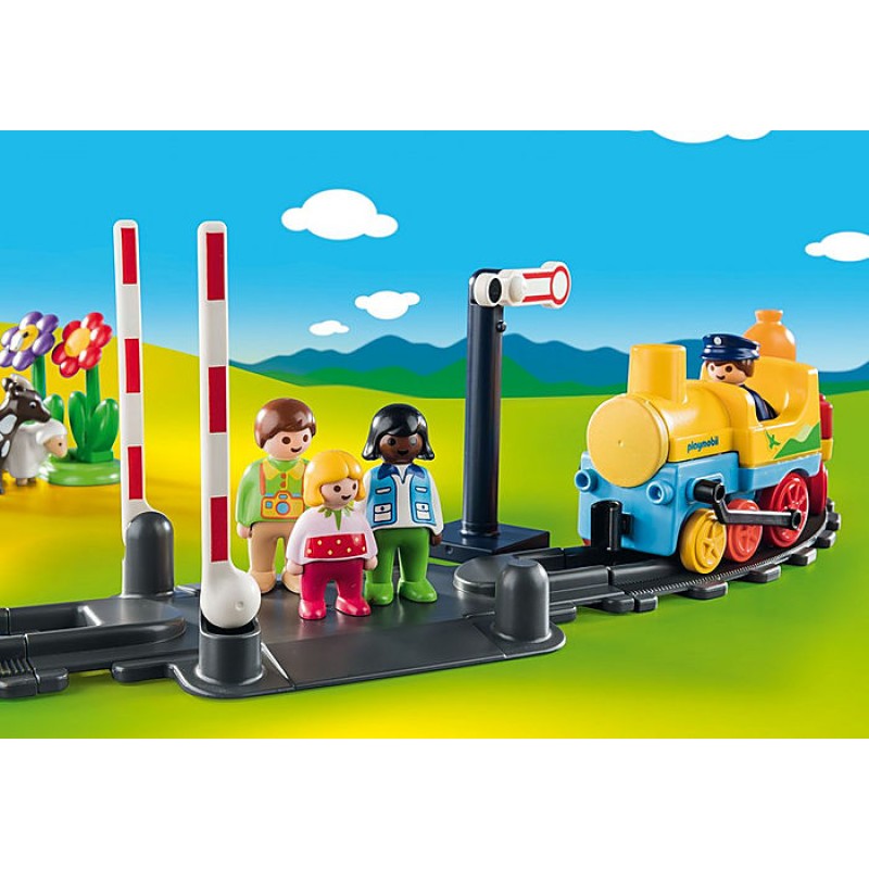Playmobil 1.2.3 - Σετ Τρένου Με Ζωάκια Και Επιβάτες 70179