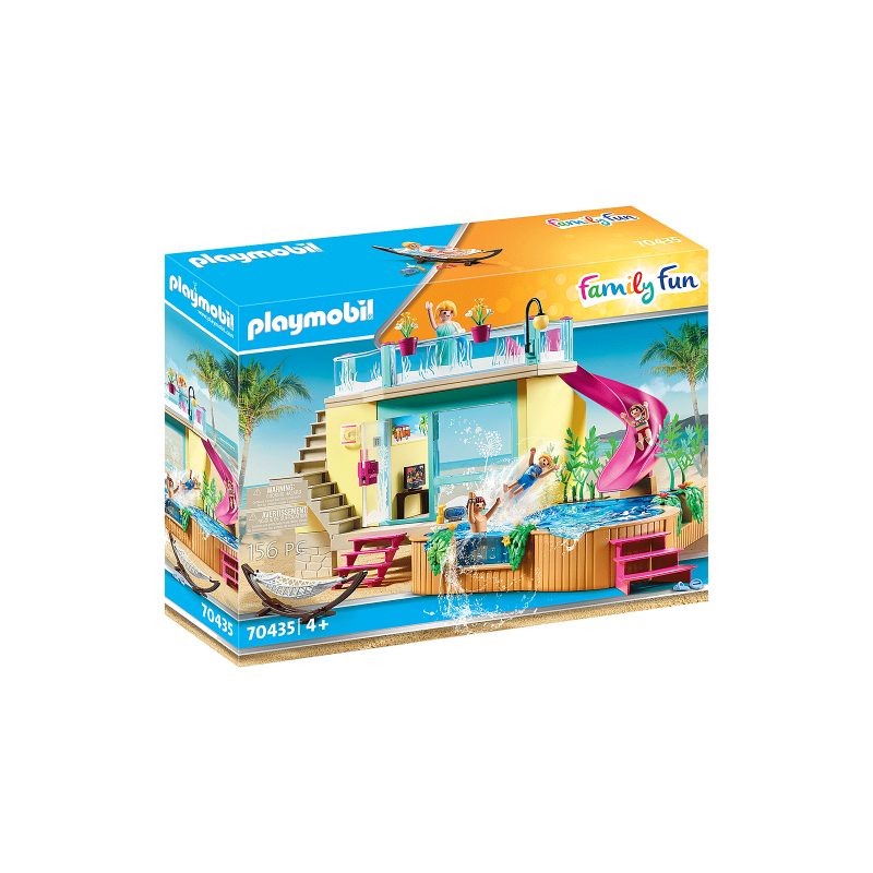 Playmobil Family Fun - Μπανγκαλόου Με Πισίνα 70435