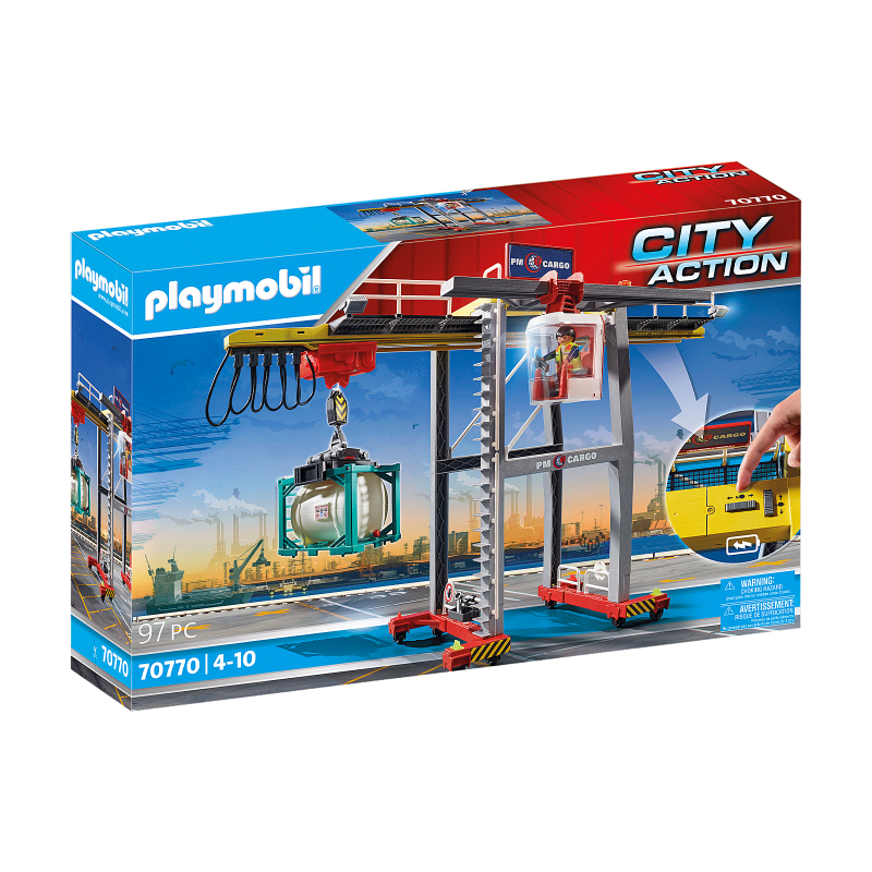 Playmobil City Action - Γερανογέφυρα Φορτοεκφόρτωσης Container 70770