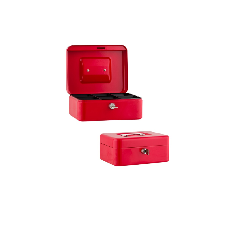 Sax - Κουτί Ταμείου Με Κλειδί, 20x16x9cm Κόκκινο 0-810-03