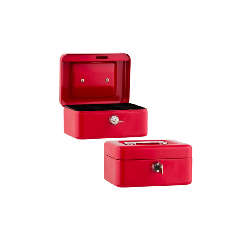 Sax - Κουτί Ταμείου Με Κλειδί, 15,2x11,5x8cm Κόκκινο 0-811-03