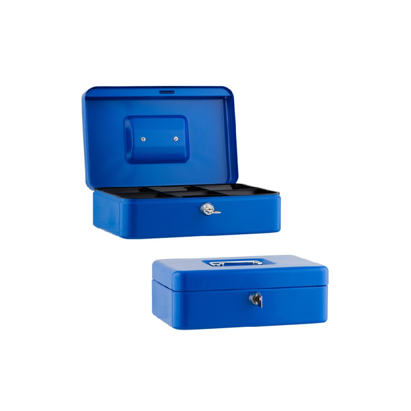 Sax - Κουτί Ταμείου Με Κλειδί, 25x18x9cm Μπλε 0-812-04