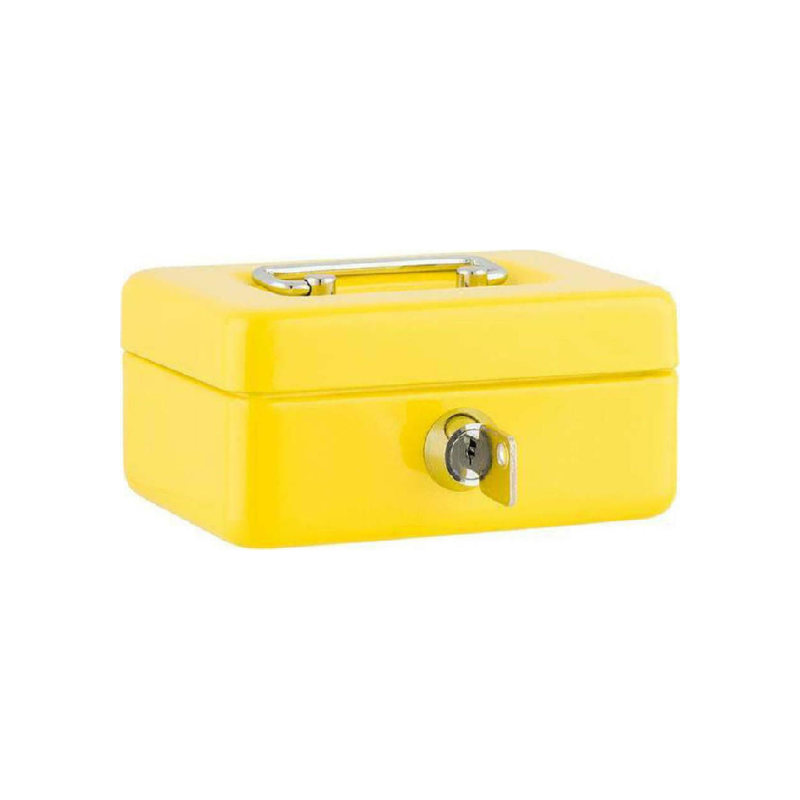 Sax - Κουτί Ταμείου Με Κλειδί, 12,5x9,5x6,2cm Κίτρινο 0-815-99