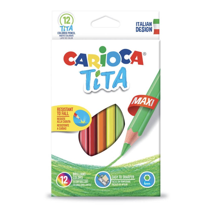 Carioca - Ξυλομπογιές Tita Maxi 12 Τμχ 42789