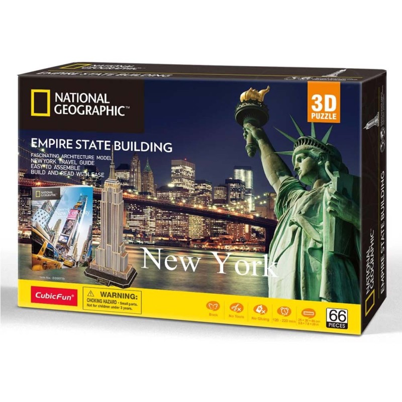 Cubic Fun - 3D Puzzle National Geographic, Empire State Building 66 Pcs DS0977h