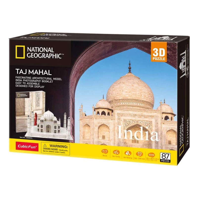 Cubic Fun - 3D Puzzle National Geographic, Taj Mahal 87 Pcs DS0981h