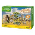 Cubic Fun - 3D Puzzle National Geographic, African Wildlife 69 Pcs DS0972h