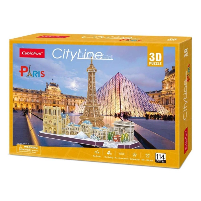Cubic Fun - 3D Puzzle City Line, Paris 114 Pcs MC254h