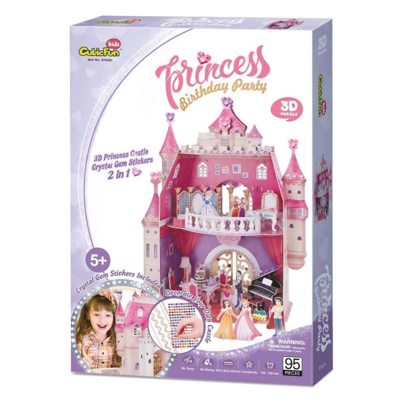 Cubic Fun – 3D Puzzle Princess Birthday Party 95 Pcs E1622h