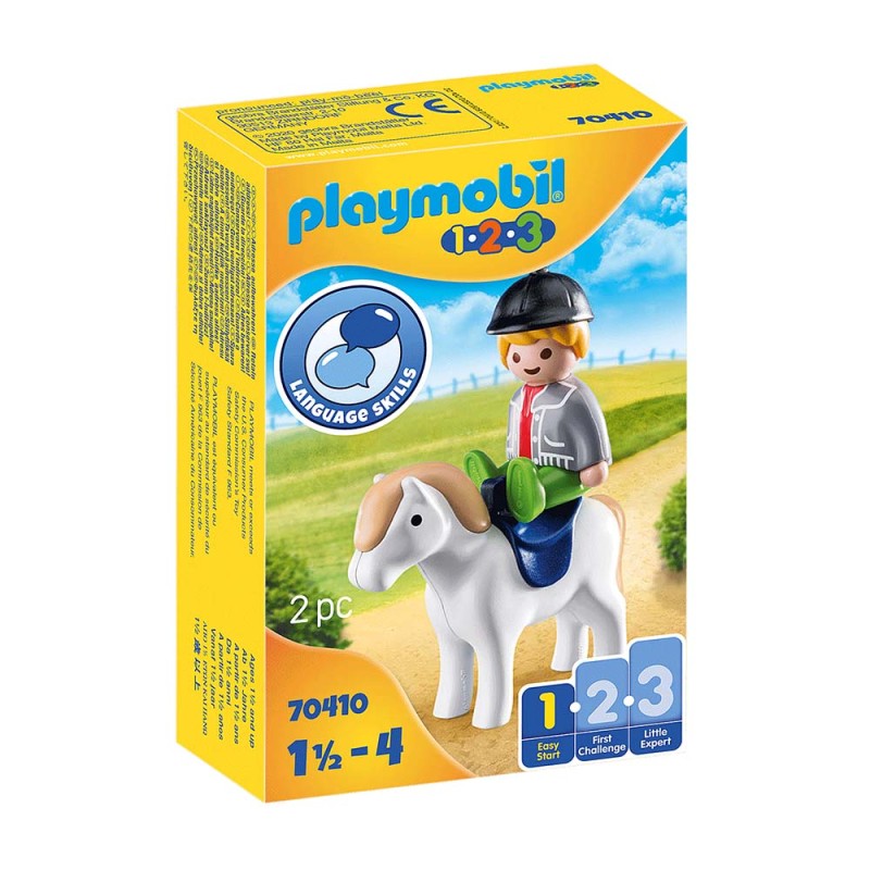Playmobil 1.2.3 - Αγοράκι Mε Πόνυ 70410