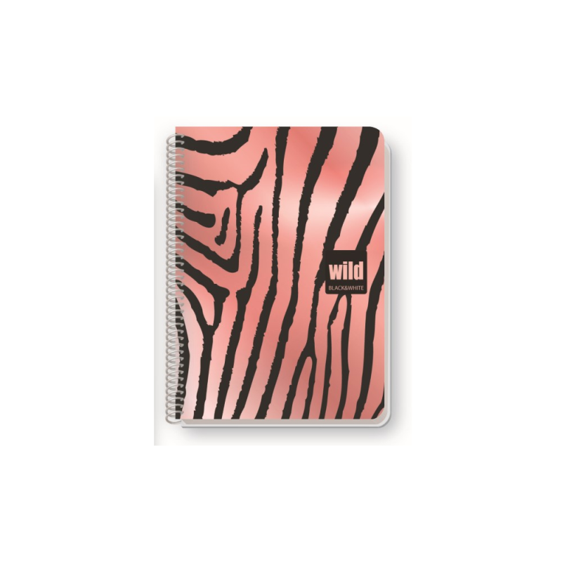 Meg Black & White - Τετράδιο Wild B5, 3 Θέματα Pink 105 Φύλλα 0325