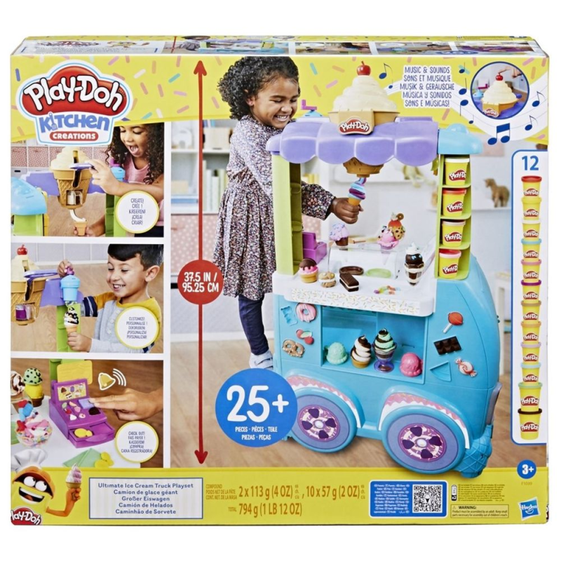 Hasbro Play-Doh - Kitchen Creations Ultimate Ice Cream Truck Όχημα Παγωτού F1039