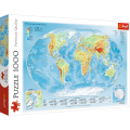 Trefl - Puzzle Physical Map Of The World 1000 Pcs 10463