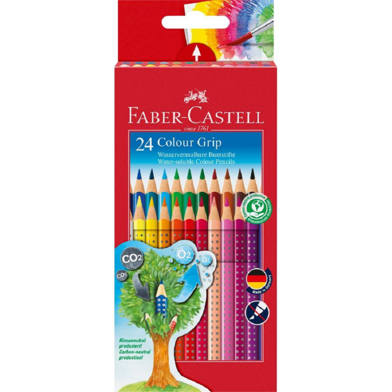 Faber Castell - Ξυλομπογιές Aquarel Grip 24 Τμχ 112424