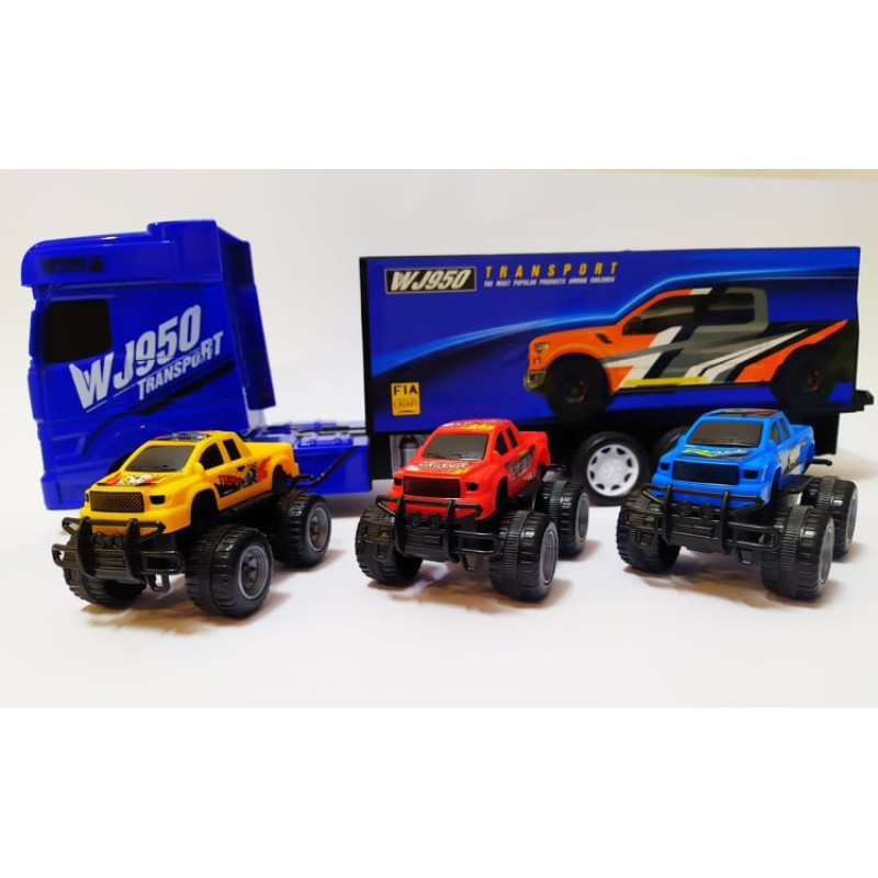 Luna – Transporter Mega Truck – Νταλίκα Friction Police 3 Cars 1:30 621600