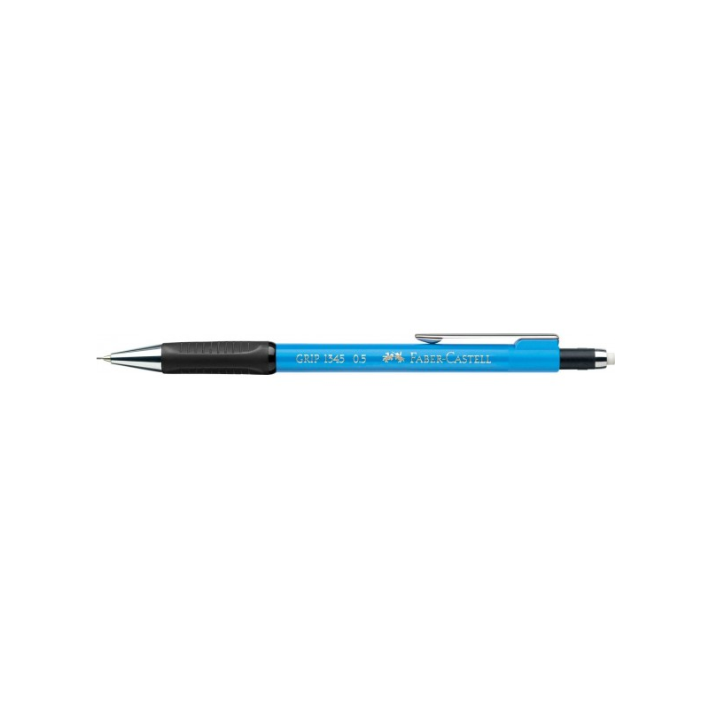 Faber Castell - Μηχανικό Μολύβι Grip1345 Με Γόμα, 0.5mm Light Blue 134552