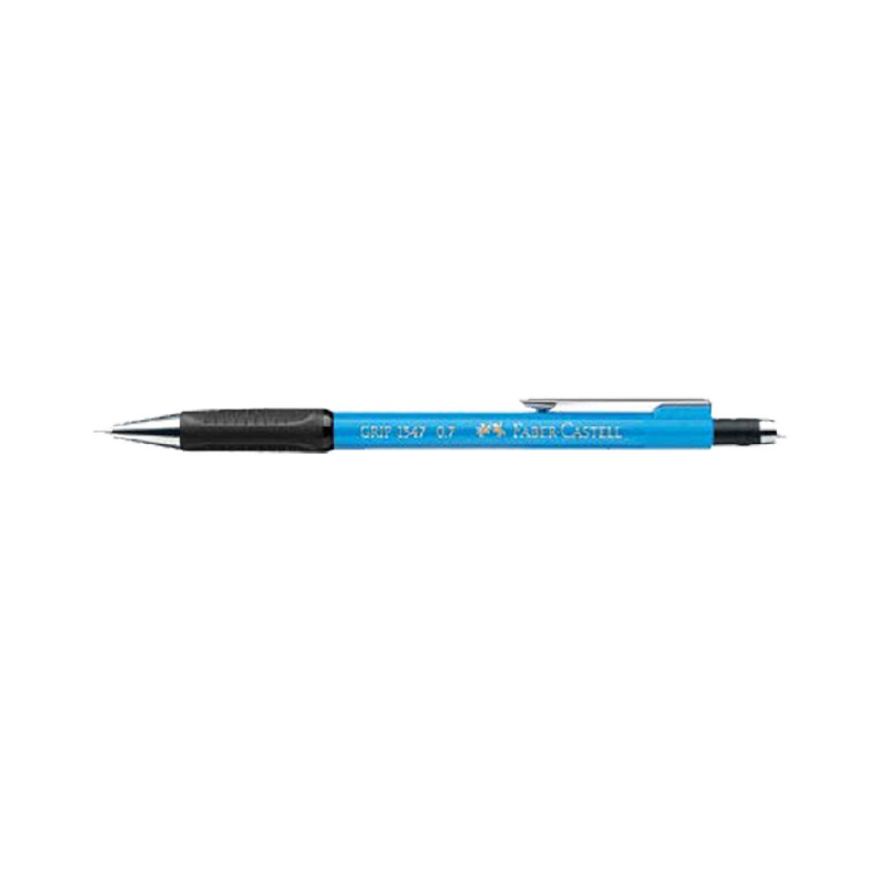 Faber Castell - Μηχανικό Μολύβι Grip1347 Με Γόμα, 0.7mm Light Blue 134752
