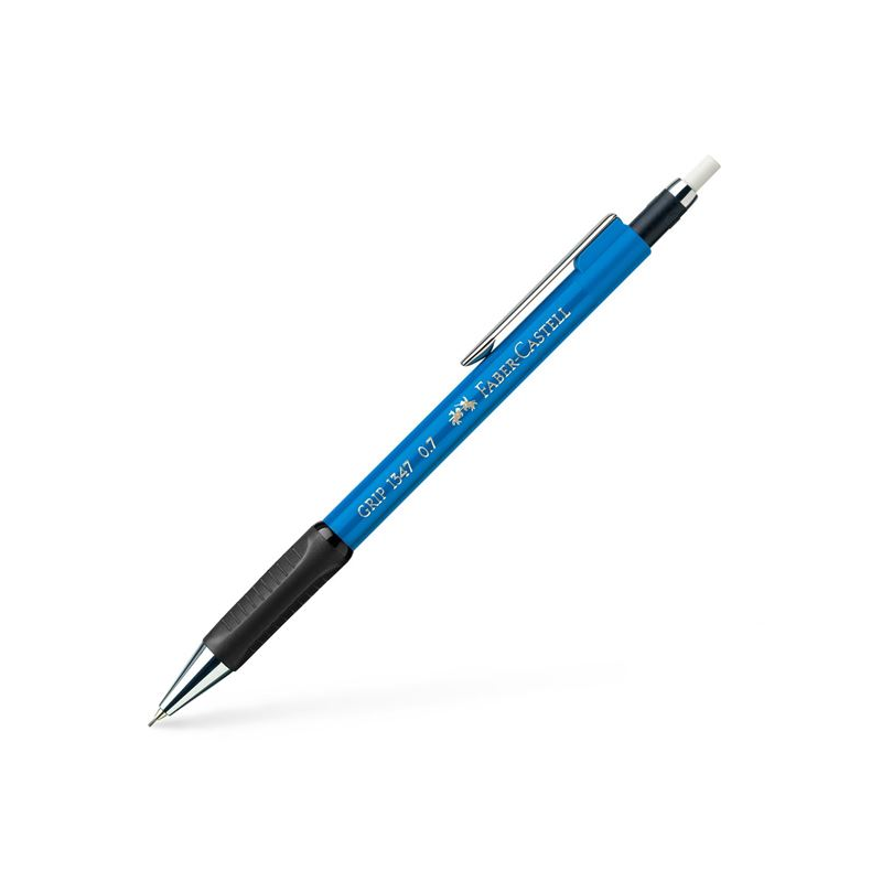 Faber Castell - Μηχανικό Μολύβι Grip1347 Με Γόμα, 0.7mm Sky Blue 134753