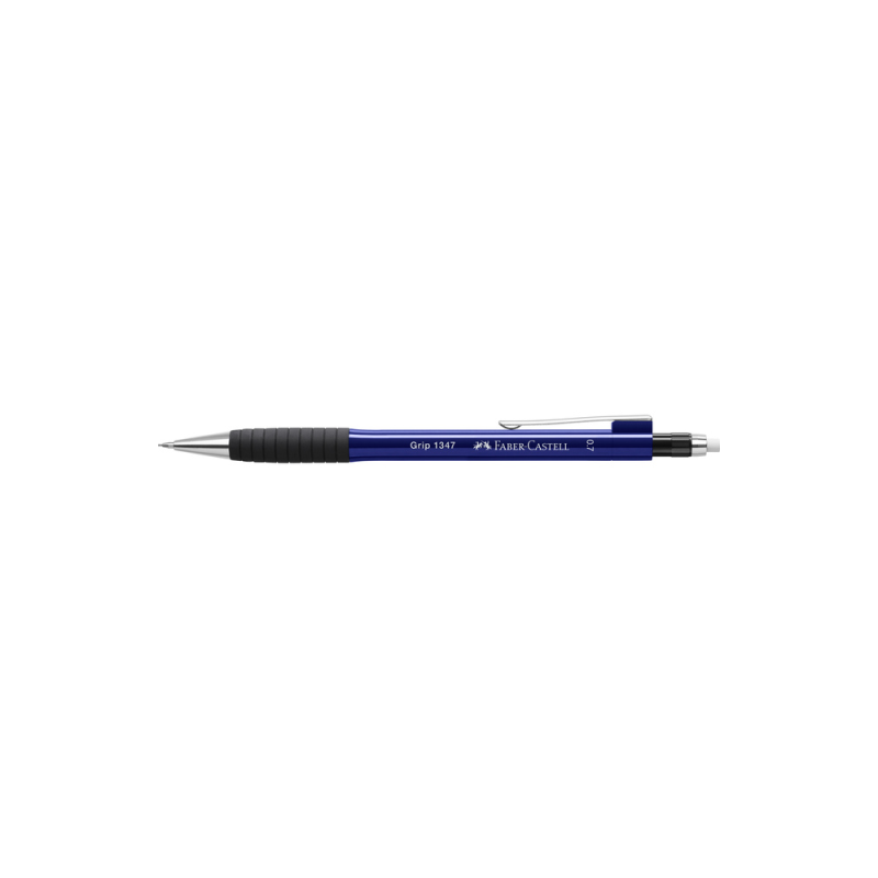 Faber Castell - Μηχανικό Μολύβι Grip1347 Με Γόμα, 0.7mm Dark Blue 134755