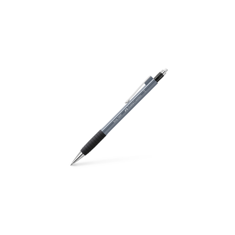Faber Castell - Μηχανικό Μολύβι Grip1347 Με Γόμα, 0.7mm Stone Grey 134789