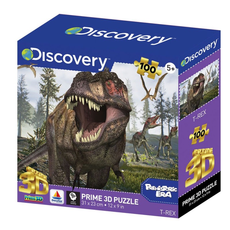 Prime 3D - 3D Puzzle Discovery, T-Rex 100 Pcs 13574