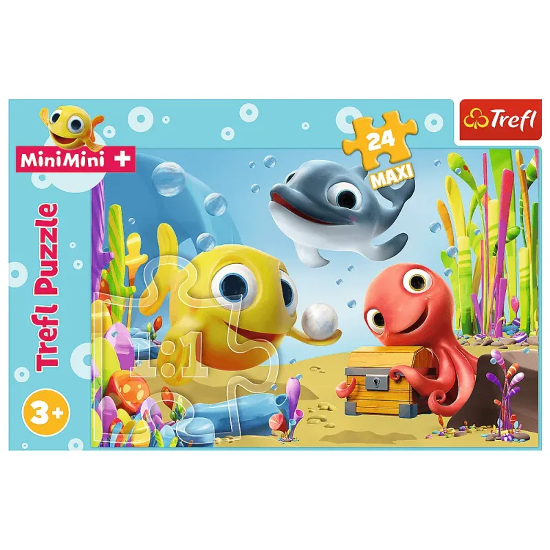 Trefl - Puzzle MiniMini, Happy Fish 24 Pcs 14341