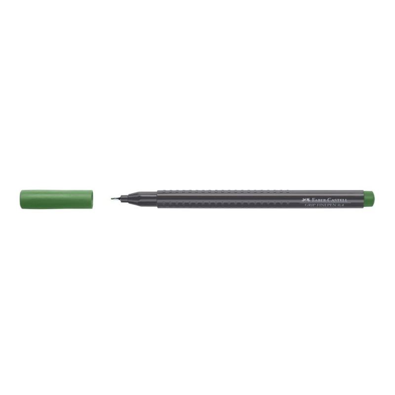 Faber Castell - Μαρκαδόρος Grip Finepen 0.4 mm Permanent Green Olive 151667