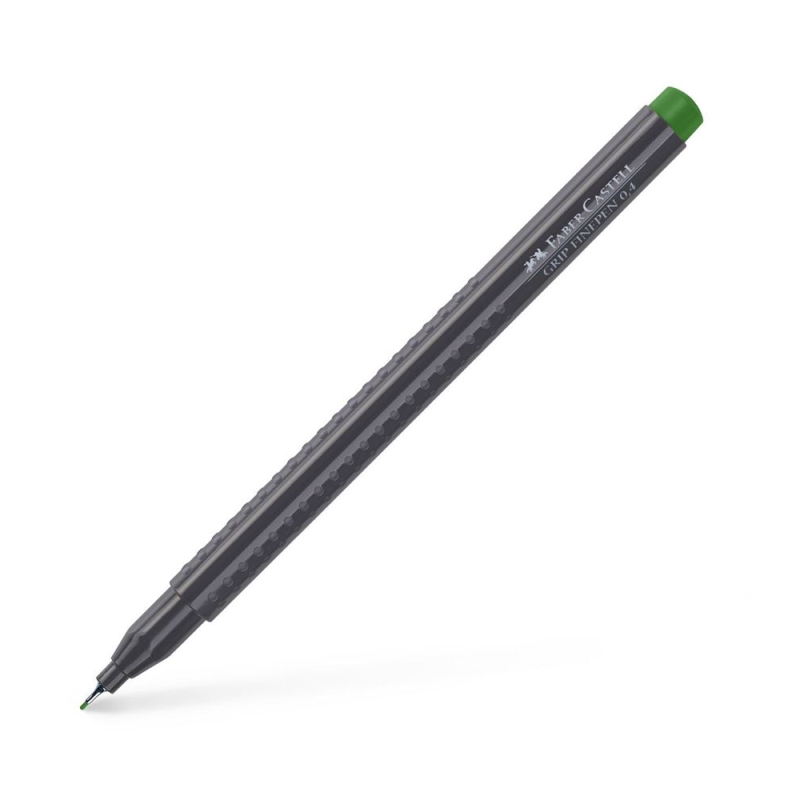 Faber Castell - Μαρκαδόρος Grip Finepen 0.4 mm Permanent Green Olive 151667
