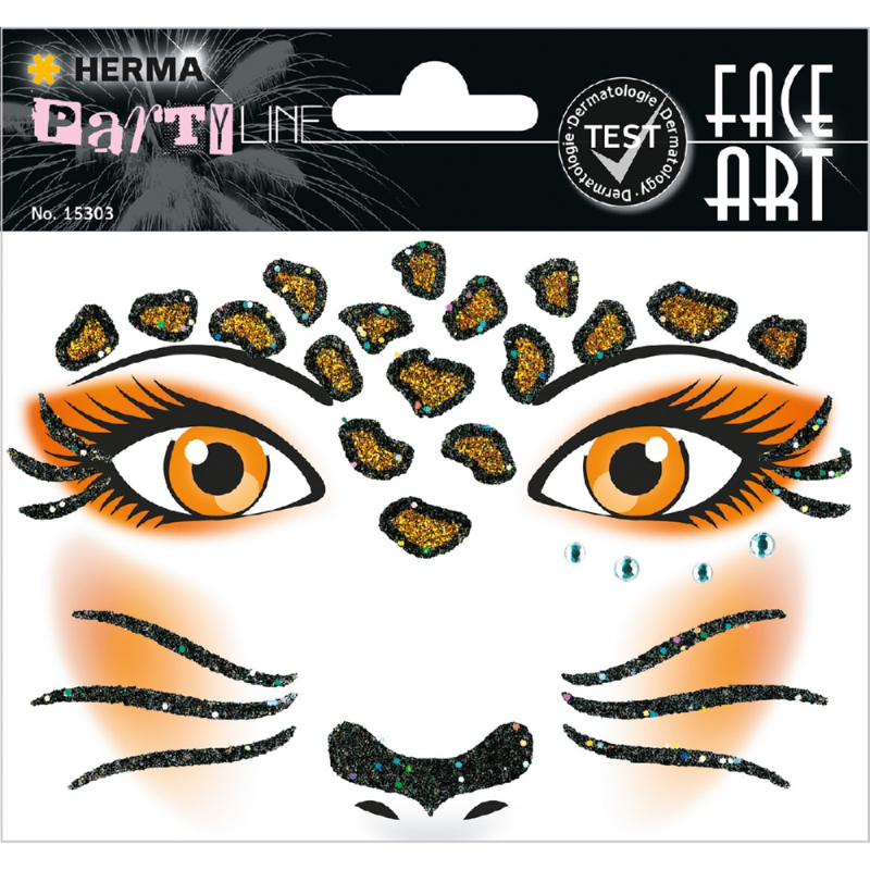 Herma - Αυτοκόλλητα Face Art, Leopard 15303