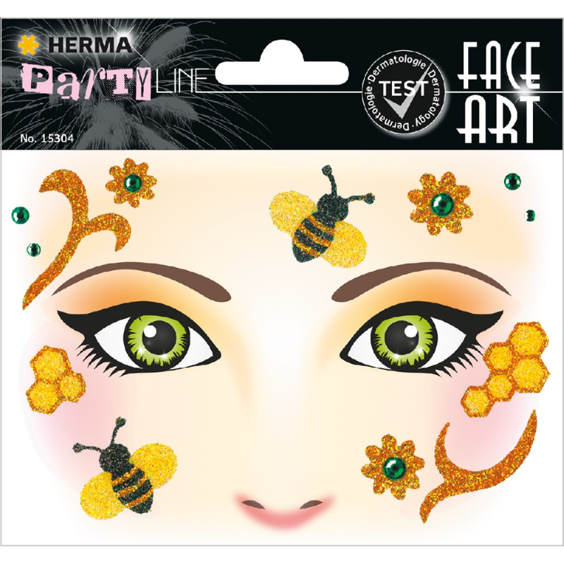 Herma - Αυτοκόλλητα Face Art, Honey Bee 15304