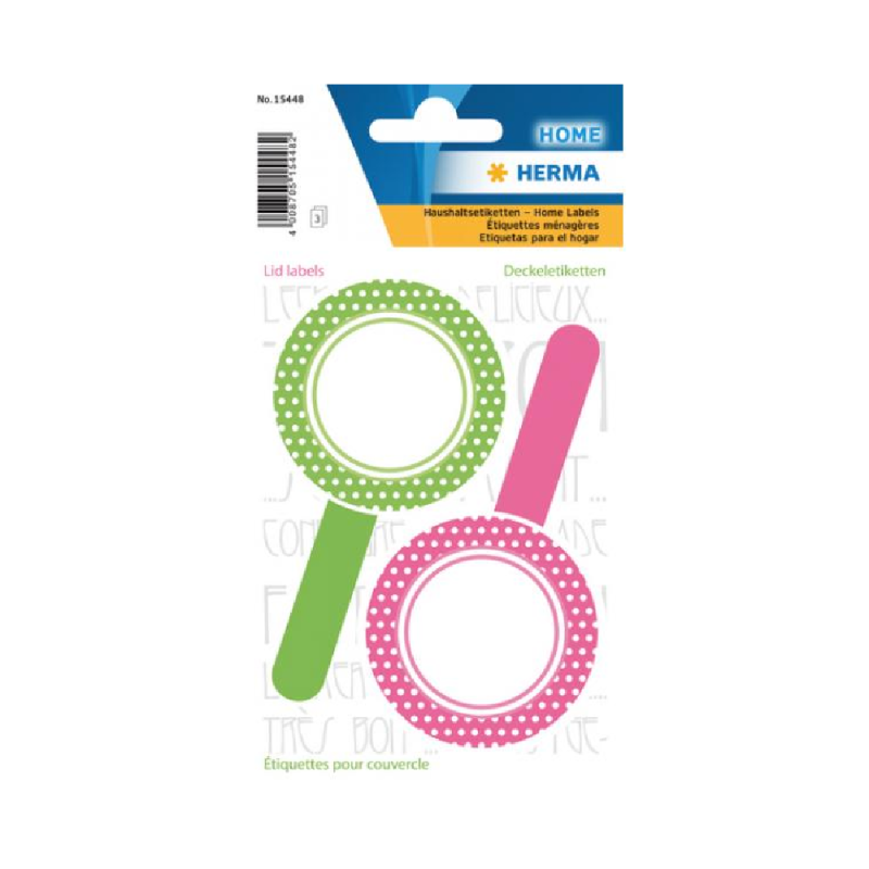 Herma - Ετικέτες Αυτοκόλλητες, Green & Pink 6 Τμχ 15448