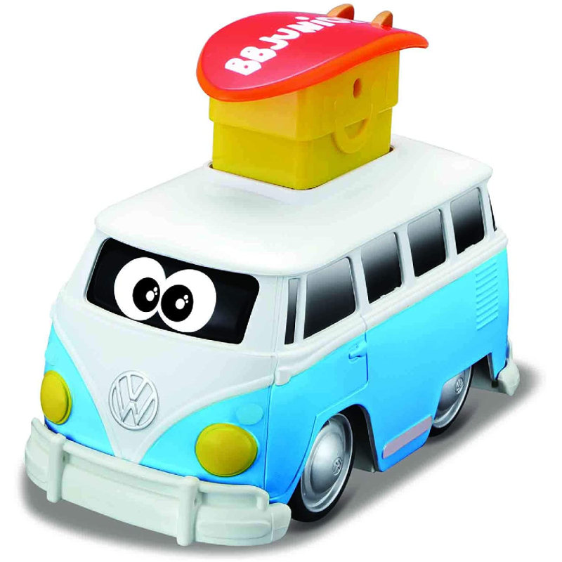 Bburago - Volkswagen, Poppin Samba Bus Press And Go, Παιδικό Λεωφορείο Μπλε 16-85110