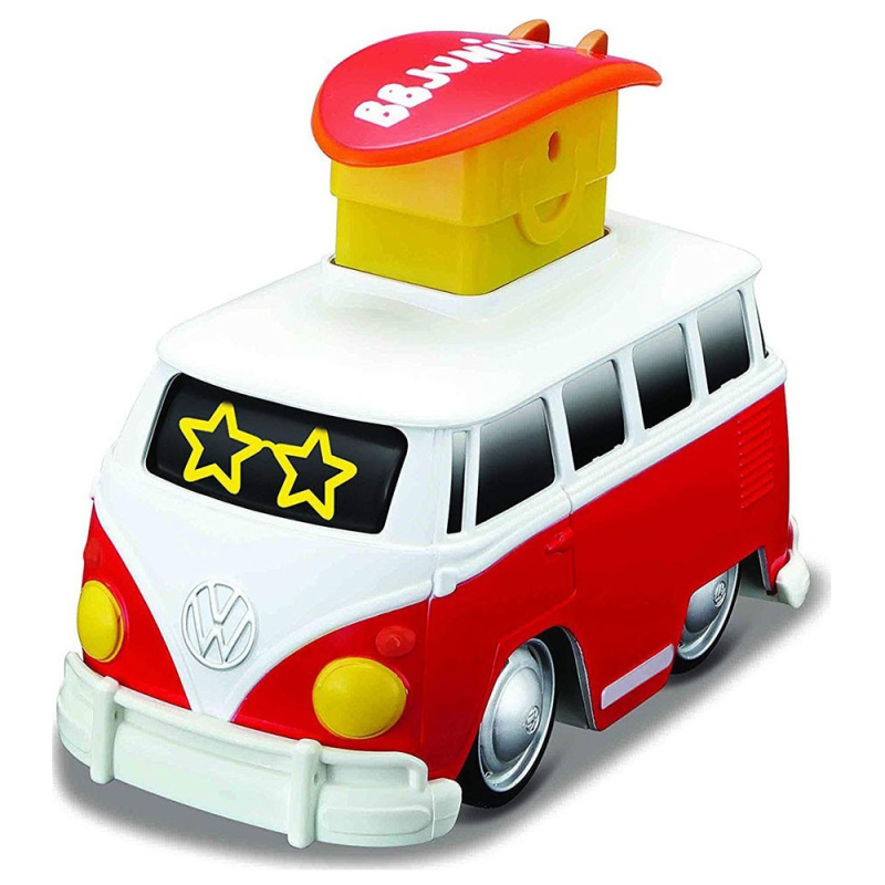 Bburago - Volkswagen, Poppin Samba Bus Press And Go, Παιδικό Λεωφορείο Κόκκινο 16-85110 (16-85110)