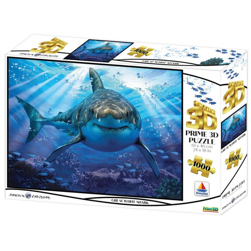 Prime 3D - 3D Puzzle Great White Shark 1000 Pcs 16001