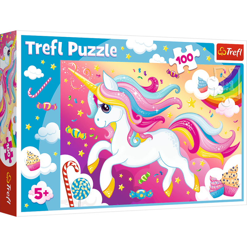 Trefl - Puzzle Beautiful Unicorn 100 Pcs 16386