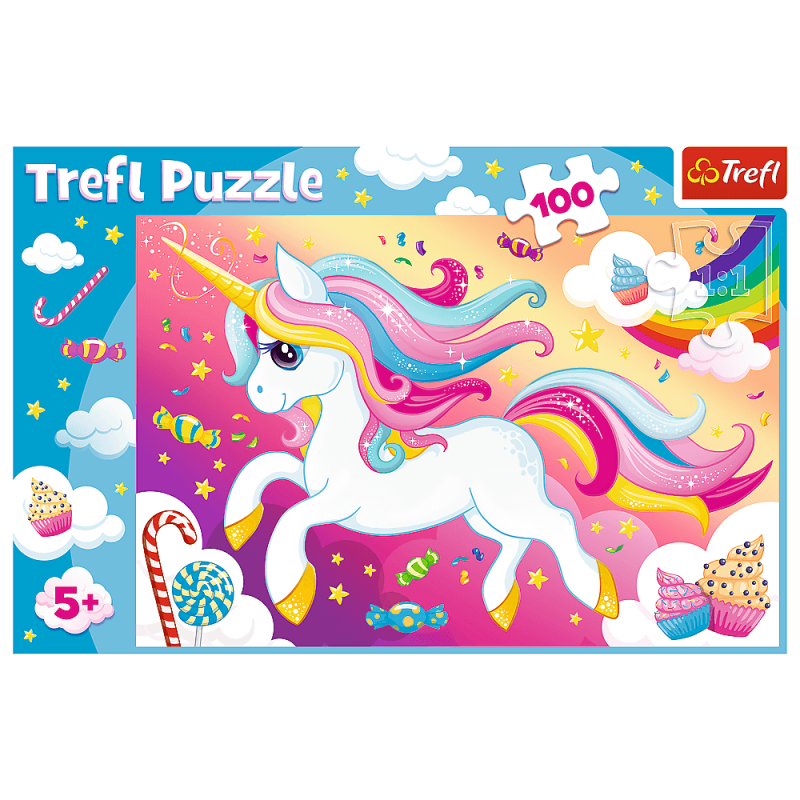 Trefl - Puzzle Beautiful Unicorn 100 Pcs 16386